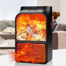 Flame Heater 500W Mini Portable Electric Fireplace Warmer