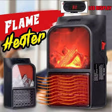 Flame Heater 500W Mini Portable Electric Fireplace Warmer